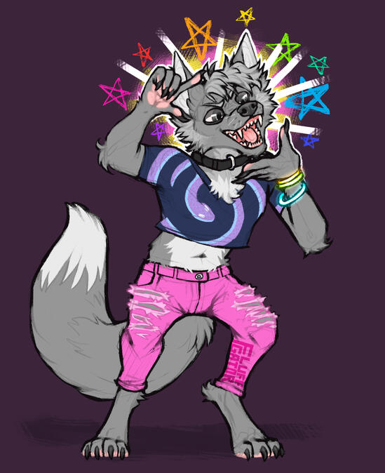 Colored Sketch (2024); $20. For @Thedarkfox (Bsky).